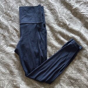 Athleta Deep Blue Salutation Tights
